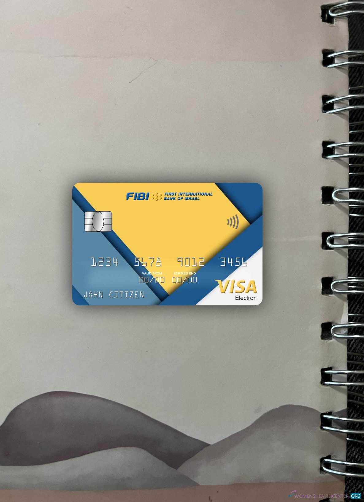 Download Israel First International Bank visa electron card photolook front Photoshop template